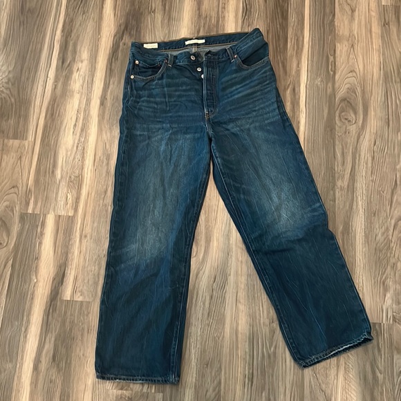 RIBCAGE STRAIGHT DARK BLUE LEVIS - Picture 1 of 8